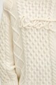 Rotate sweter z dodatkiem wełny 114301857 beżowy