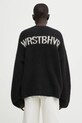 WRSTBHVR sweter z dodatkiem wełny Enci okrągły czarny U7025GT.2977