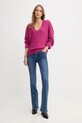 United Colors of Benetton sweter 11CZD10FD fioletowy AW25