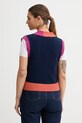 Odzież United Colors of Benetton kamizelka z dodatkiem wełny 16YCE403M granatowy