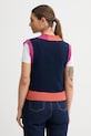 Odzież United Colors of Benetton kamizelka z dodatkiem wełny 16YCE403M granatowy