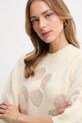 United Colors of Benetton sweter z dodatkiem wełny beżowy 18L4E10EV