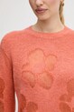 United Colors of Benetton sweter z dodatkiem wełny 18L4E10EW pomarańczowy