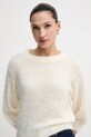 United Colors of Benetton sweter z dodatkiem moheru beżowy 1VAAD10F4