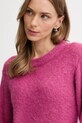 United Colors of Benetton sweter z dodatkiem moheru różowy 1VAAD10F4