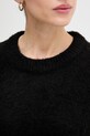 United Colors of Benetton sweter z dodatkiem moheru 1VAAD10F4 czarny