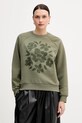 United Colors of Benetton bluza aplikacja zielony 3MTZD10B6