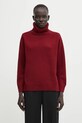 Maison Kitsuné woolen jumper Merino Wool Comfort Turtleneck medium thickness maroon PW00813KT1171