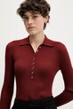 Sisley sweter z dodatkiem wełny czerwony 1QNQL300E