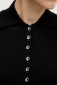Sisley sweter z dodatkiem wełny 1QNQL300E czarny