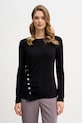 Sisley longsleeve z elastanem czarny 3JPXL108C