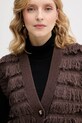 Sisley vestă din amestec de lână maro 18DLL602X