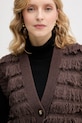 Sisley vestă din amestec de lână maro 18DLL602X