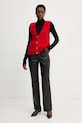 Morgan kamizelka z domieszką wełny MROUGE czerwony AW25