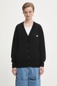 Fiorucci kardigan wełniany Angel Patch Merino Wool wełna czarny W02FPKCA257KN03BK01