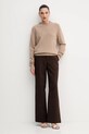 La Mania sweter wełniany MELLOW MELLOW beżowy AW25