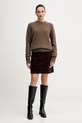 La Mania sweter wełniany MELLOW MELLOW brązowy AW25
