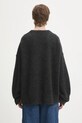 Odzież GANNI sweter z dodatkiem wełny Fine Brushed Alpaca Banana Oversized K2516 szary