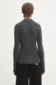 Odzież GANNI sweter wełniany Fine Merino Jacquard K2314 szary
