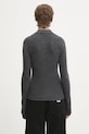 Одежда Шерстяной свитер GANNI Fine Merino Jacquard K2314 серый