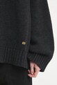 GANNI sweter z dodatkiem wełny Chunky Wool Mix szary K2610