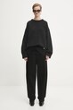 GANNI sweter z dodatkiem wełny Chunky Wool Mix K2610 szary