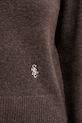 Μάλλινο πουλόβερ Sporty & Rich SRC Cashmere καφέ WS07466302BR27