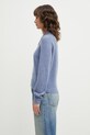 Sporty & Rich sweter wełniany SRC Cashmere WS07466302BL11 niebieski AW25