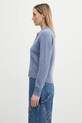 Sporty & Rich sweter wełniany SRC Cashmere WS07466302BL11 niebieski AW25