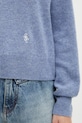 Sporty & Rich sweter wełniany SRC Cashmere niebieski WS07466302BL11