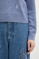 Sporty & Rich sweter wełniany SRC Cashmere niebieski WS07466302BL11