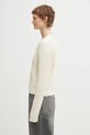 Vlněný kardigan Sporty & Rich SRC Cableknit Cashmere CA00365302WH37 béžová AW25