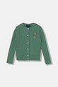 Polo Ralph Lauren kardigan bawełniany dziecięcy aplikacja zielony 312919829006