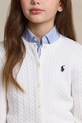 Πλεκτή ζακέτα Polo Ralph Lauren 313543047064 λευκό