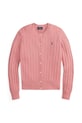 Πλεκτή ζακέτα Polo Ralph Lauren λεπτό ροζ 313543047078