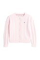 Παιδική βαμβακερή ζακέτα Tommy Hilfiger KG0KG08546.128.176.9BYA ροζ AW25