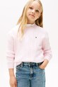 Dětský bavlněný svetr Tommy Hilfiger středně silná růžová KG0KG08547.122.9BYA