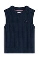 Хлопковый свитер Tommy Hilfiger KG0KG08723.9BYA тёмно-синий AW25