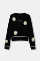 Guess sweter z domieszką wełny dziecięcy z domieszką wełny czarny J5YR10.Z0110.9BYA