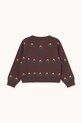 Dievča Detský sveter Tinycottons FLOWERS CARDIGAN AW25.101 hnedá
