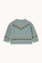 Tinycottons kardigan niemowlęcy FLOWERS BABY CARDIGAN AW25.103 niebieski AW25