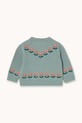 Tinycottons kardigan niemowlęcy FLOWERS BABY CARDIGAN AW25.103 niebieski AW25