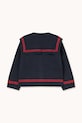 Dziewczynka Tinycottons sweter dziecięcy STRIPES TINY CARDIGAN AW25.113 granatowy