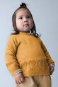 Детски пуловер Mayoral средно дебел жълт 2353.4E.Baby.9BYA