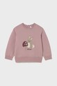 Mayoral sweter z domieszką wełny dziecięcy z domieszką wełny różowy 2354.4F.Baby.9BYA