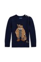 Παιδικό βαμβακερό πουλόβερ Polo Ralph Lauren μεσαίου πάχους σκούρο μπλε 312978870001