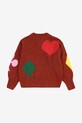 Dziewczynka Bobo Choses sweter z domieszką wełny dziecięcy Bobo Joker 225AC112 bordowy