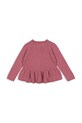 Konges Sløjd kardigan bawełniany dziecięcy CABBY FRILL CARDIGAN GOTS KS103737.9BYA różowy AW25