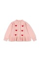 Детский хлопковый кардиган Konges Sløjd SOLEIL CARDIGAN GOTS средней плотности розовый KS103980.9BYA