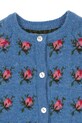 Konges Sløjd kardigan z dodatkiem wełny BELOU KNIT CARDIGAN niebieski KS103711.9BYA